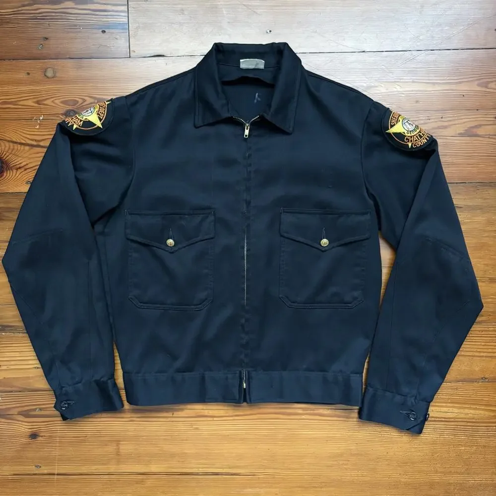 Vintage Mr 2 Ply Jacket Mens Size M 44 Blue Workwear Talon Zipper Sheriff 1960s
